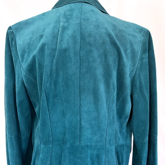 Ann Taylor Turquoise Suede Jacket M - Picture 9 of 13